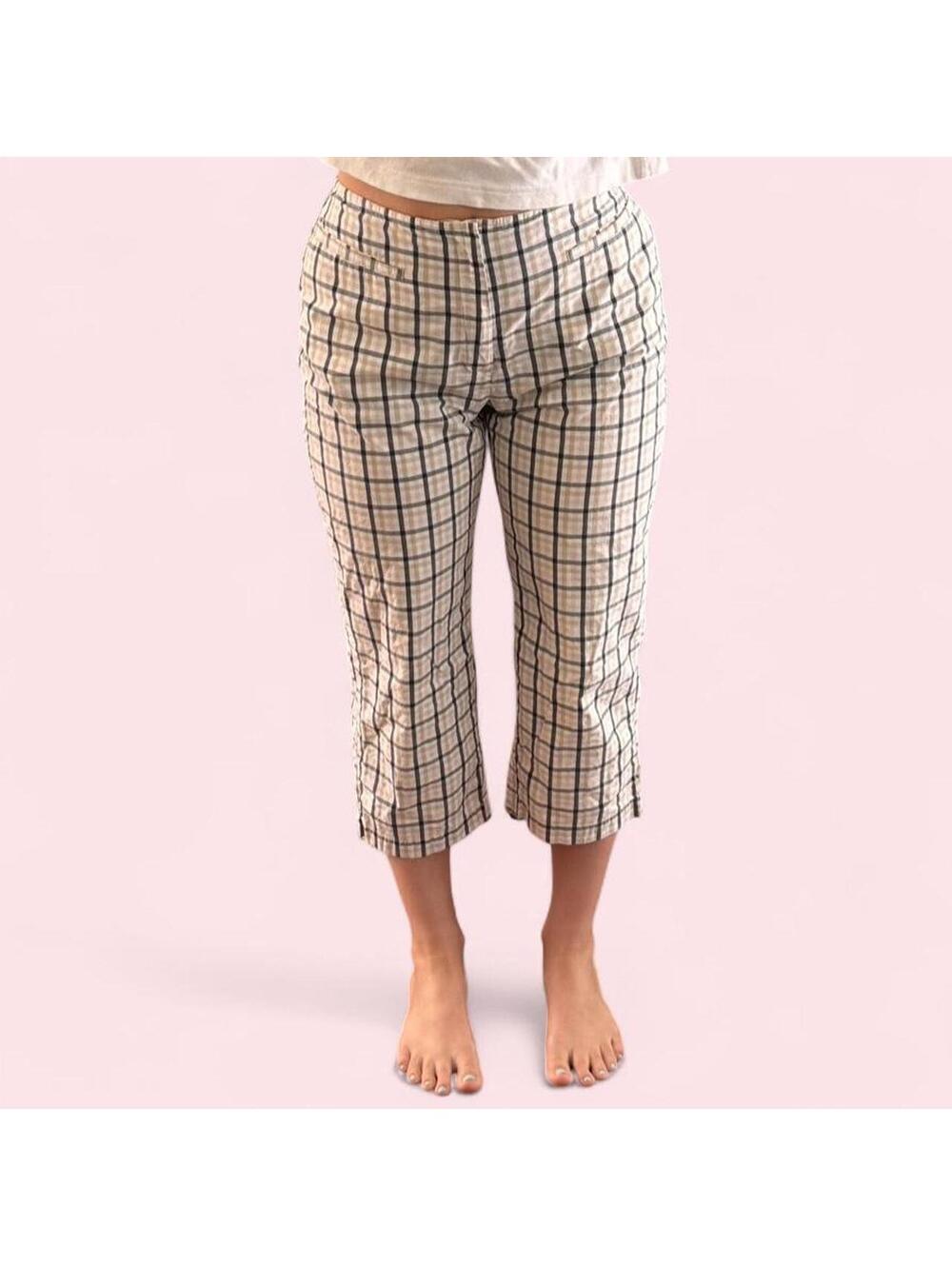 Vintage Dockers high waisted plaid capris